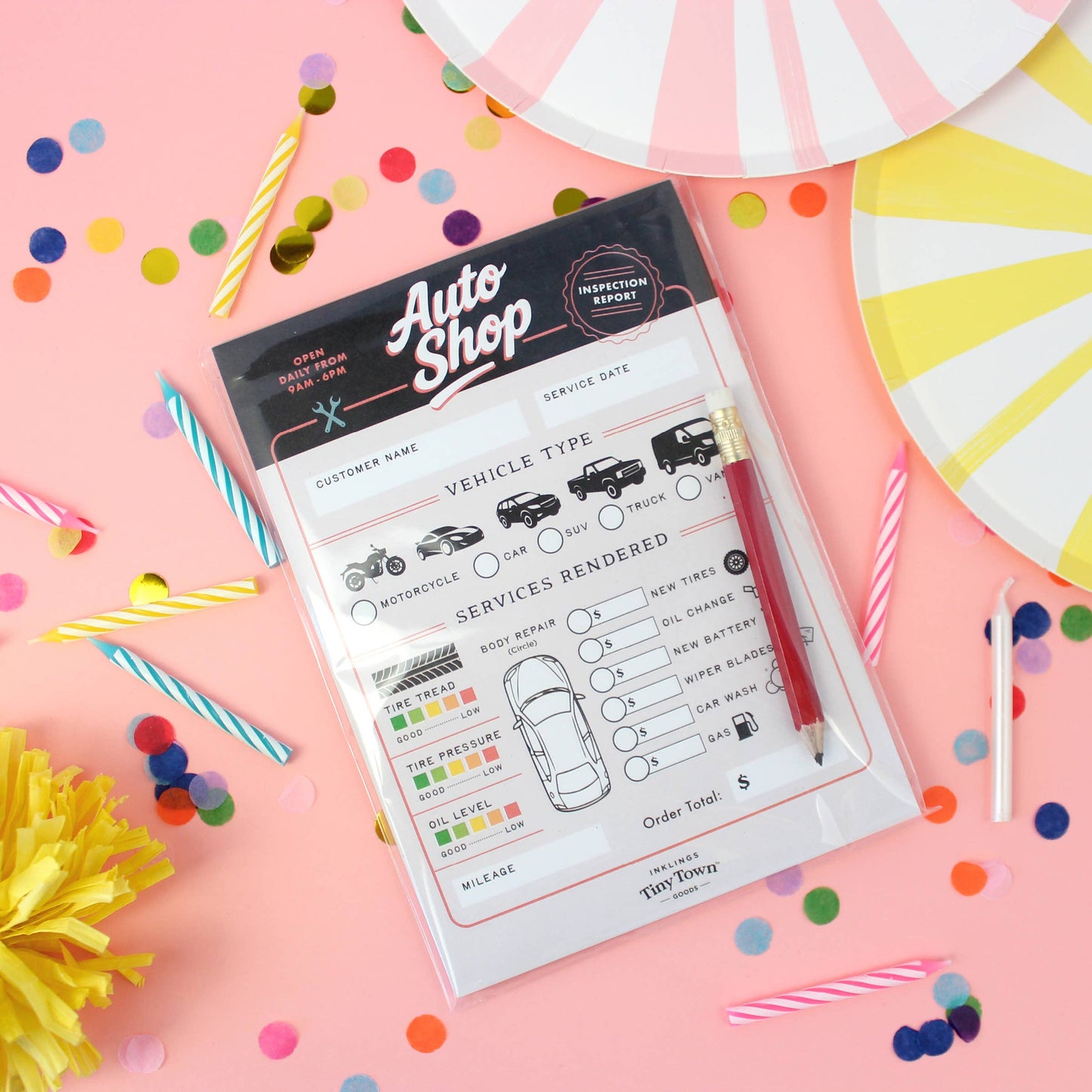 Pretend Play Notepad - Auto Shop