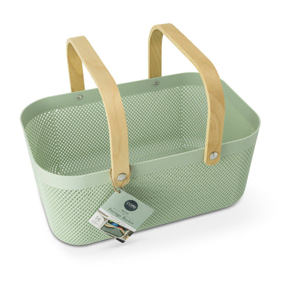 Large PP Mesh Basket w/ Wooden Handle - EGL