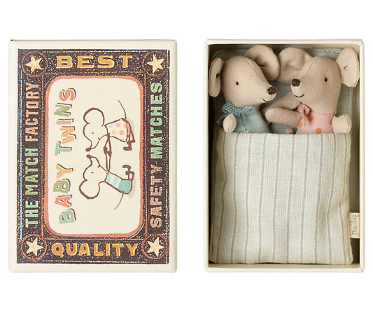 Twins Baby Mice in Matchbox