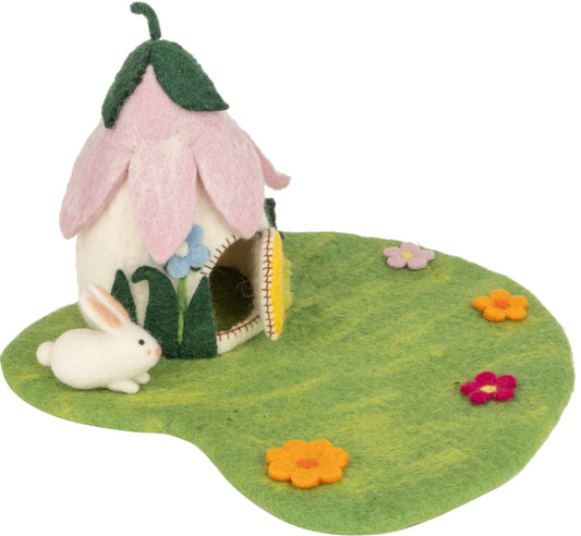 Felt Fairy House Small - Pink