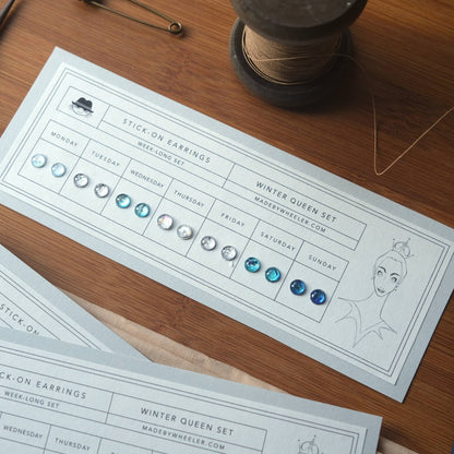 Winter Queen Stick-On Earring Set