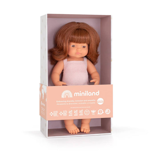 Caucasian Girl Redhead 15” Doll