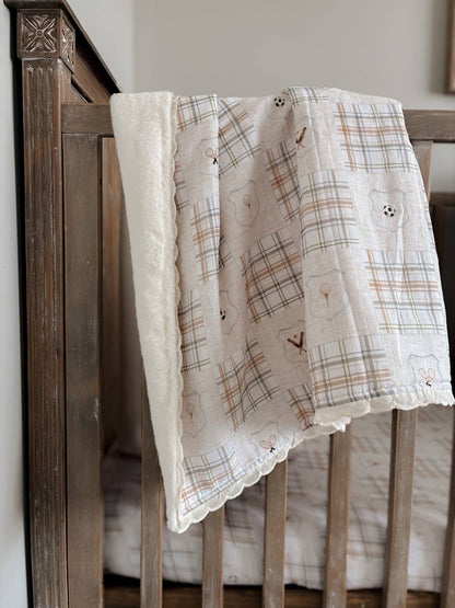 Old Sport Fur Lined Cot Blanket