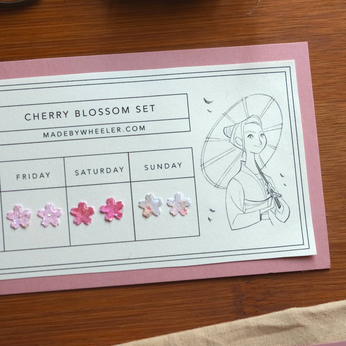 Cherry Blossom Stick-On Earring Set