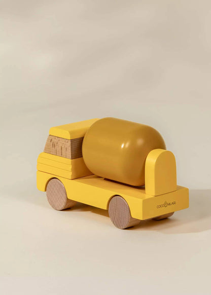 Wooden Construction Vehicle - Cement Truck