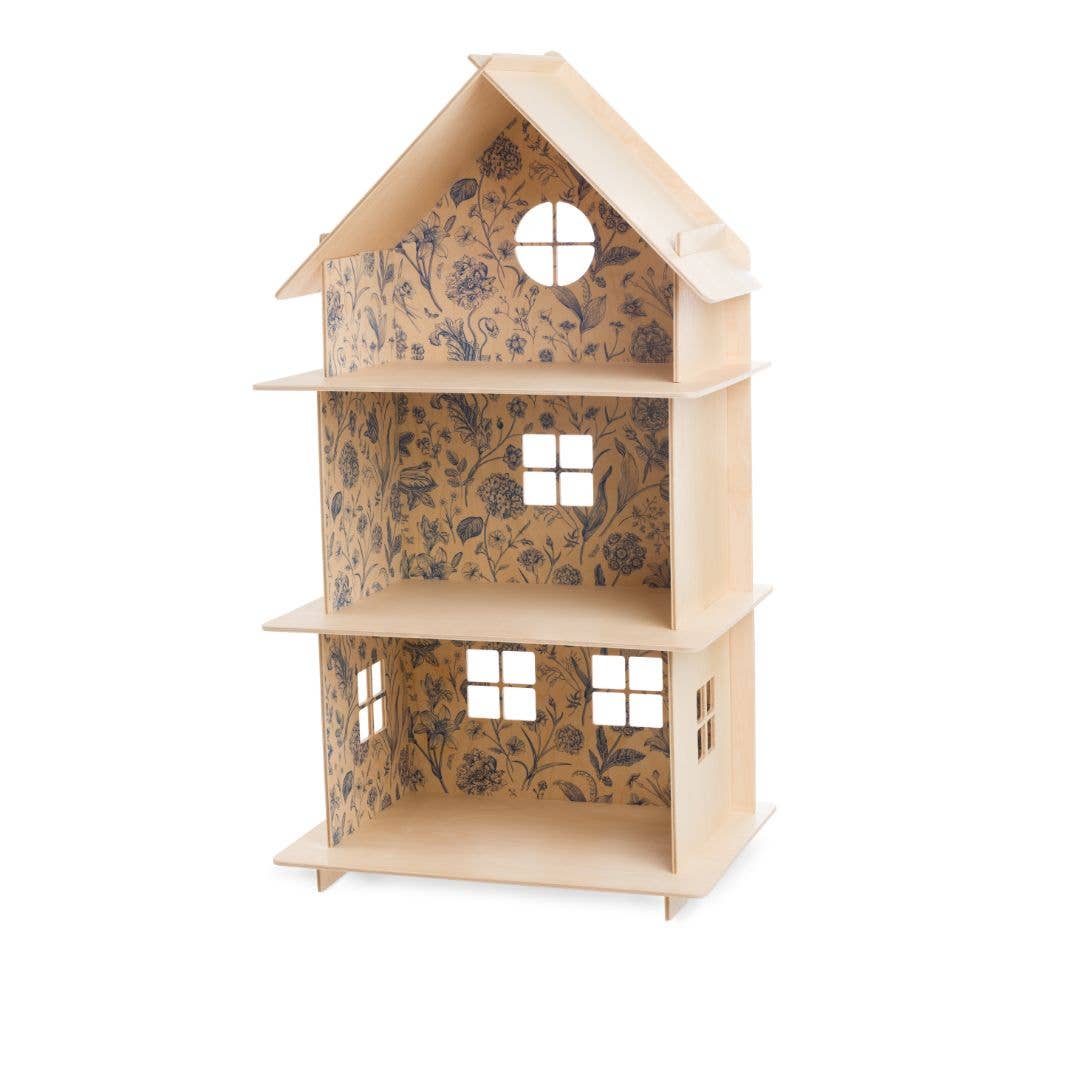 Three-story Wooden Dollhouse / Modern dollhouse
