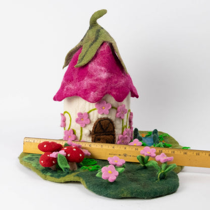 Felt House - Pink Fairy Cottage