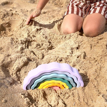 Montessori educational toy - Stackable rainbow