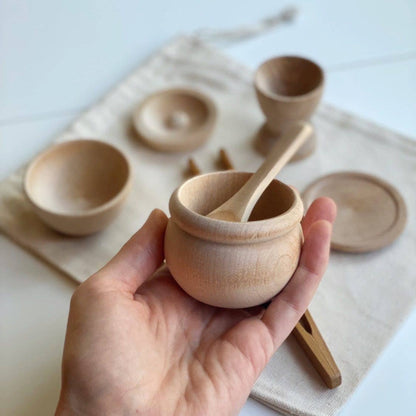 Montessori Wooden Sensory Bin Tool Kit - Finished