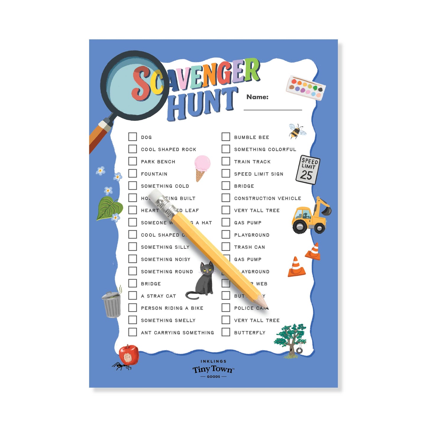 Pretend Play Notepad - Scavenger Hunt