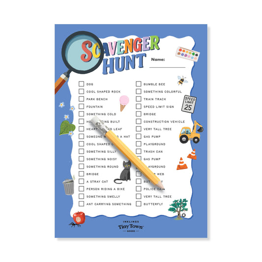 Pretend Play Notepad - Scavenger Hunt