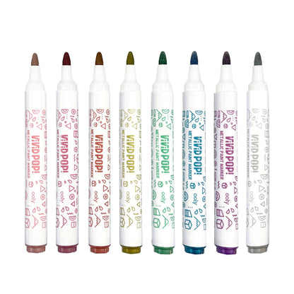 Vivid Pop!: Opaque Water-Based Paint Markers - Metallic