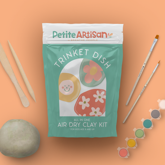 Kids DIY Clay Kit — Make and Paint Your Own Trinket Dishes