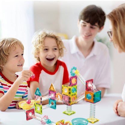 PicassoTiles 60pc Travel Size Marble Run Building Set