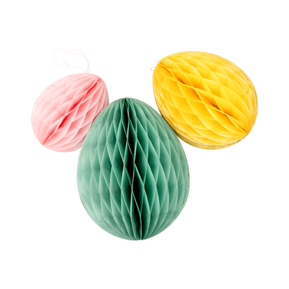 Vintage Easter honeycomb eggs