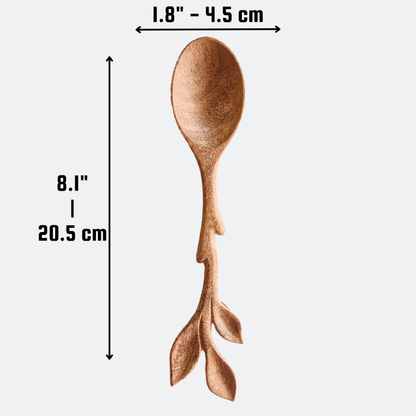 Wooden Spoon Leaf Handle