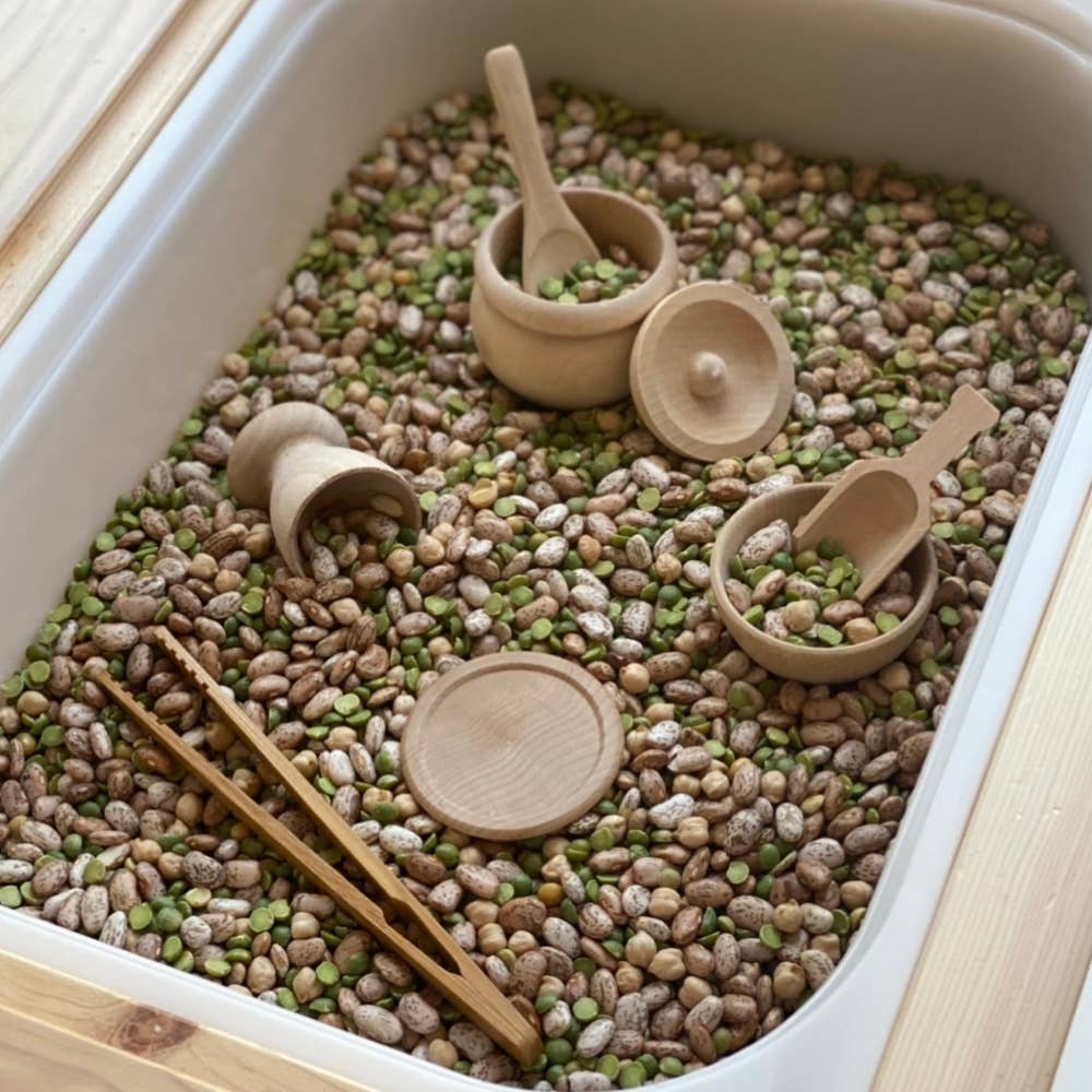 Montessori Wooden Sensory Bin Tool Kit - Finished