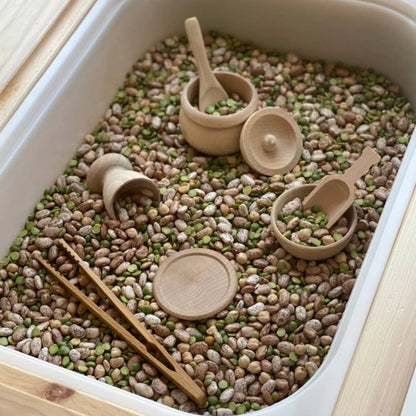 Montessori Wooden Sensory Bin Tool Kit - Finished