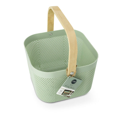 Small PP Mesh Basket w/ Wooden Handle - EGL