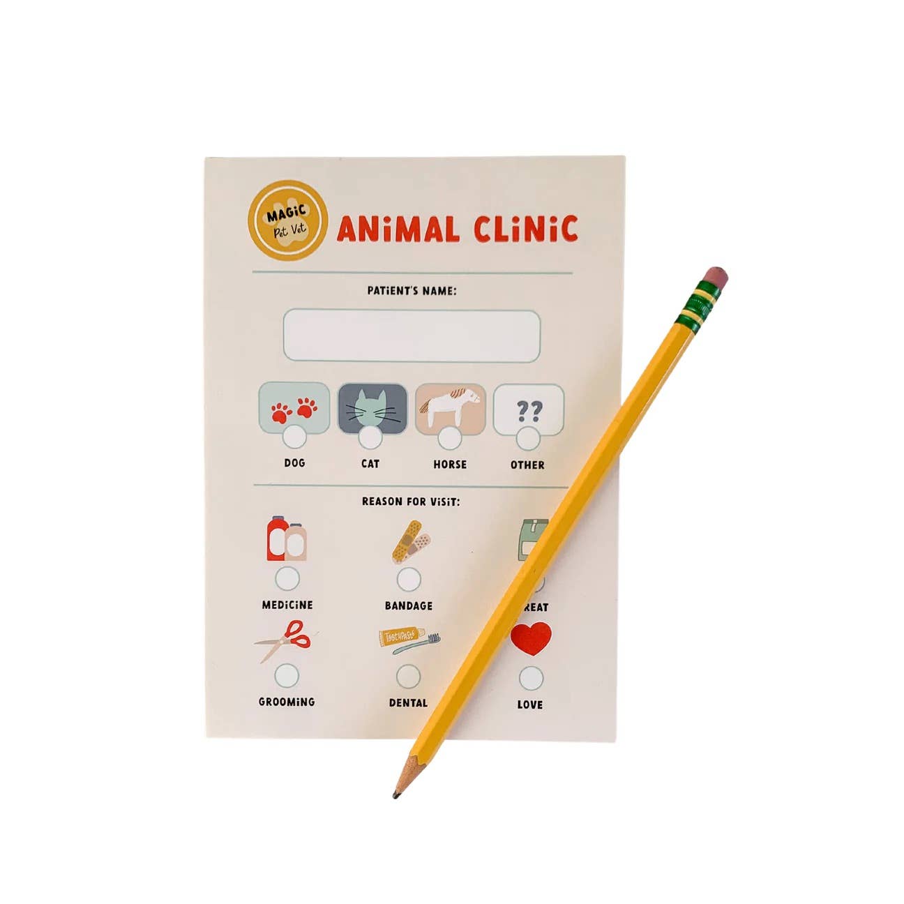 Pretend Play Notepad - Animal Clinic