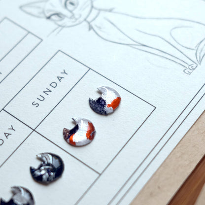 Club Cat Stick-On Earring Set