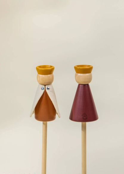 Set of 6 Wooden Puppets