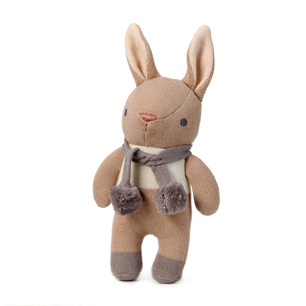 ThreadBear | Baby Threads Taupe Bunny Rattle