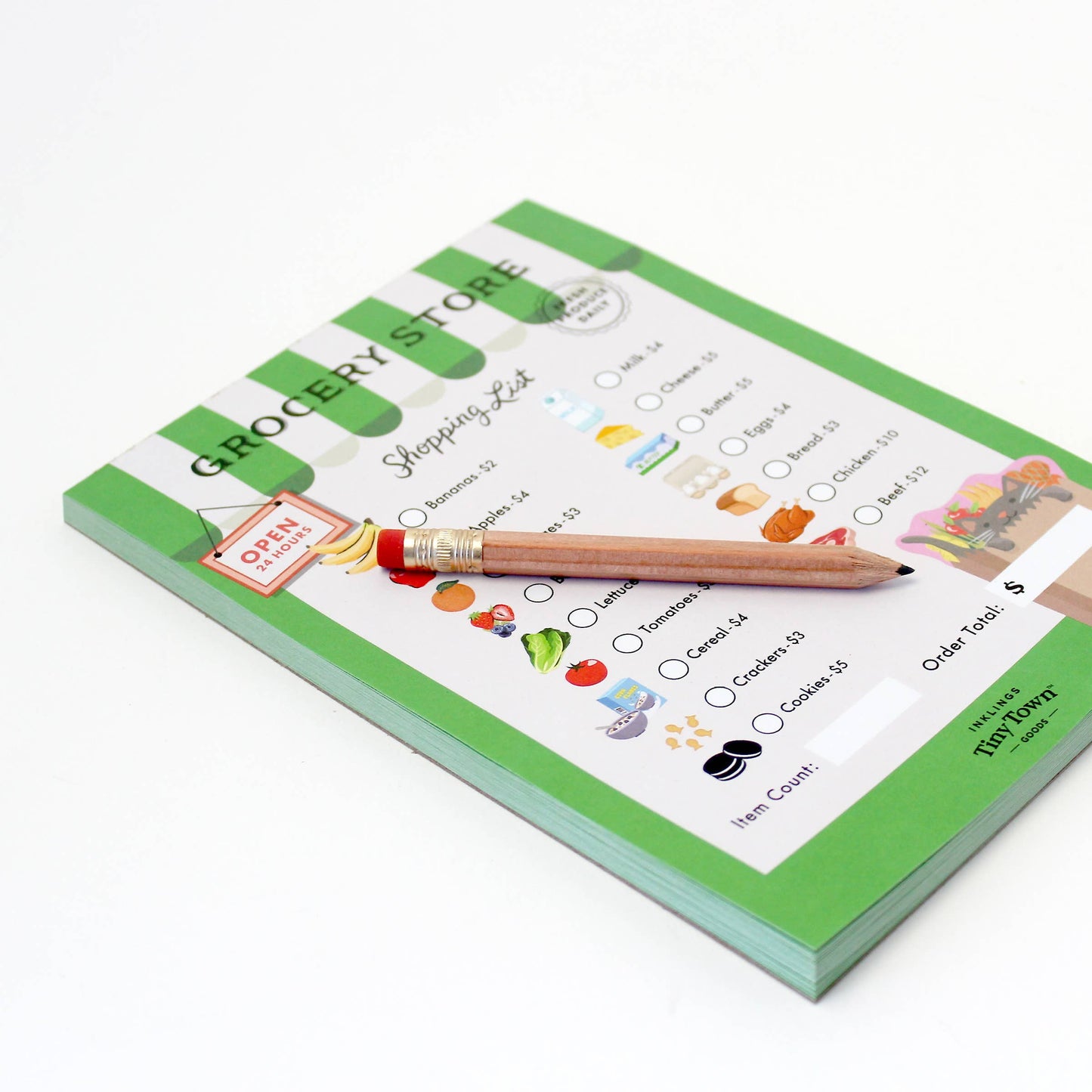 Pretend Play Notepad - Grocery Store
