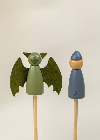 Set of 6 Wooden Puppets