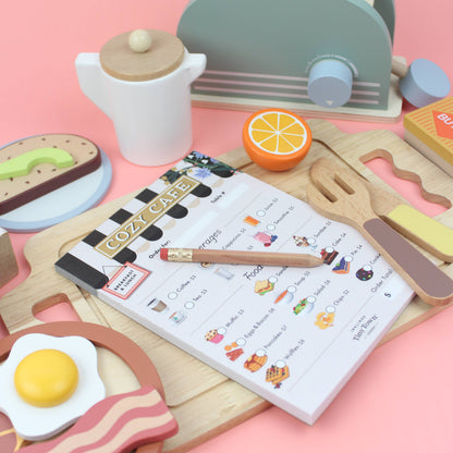 Pretend Play Notepad - Cozy Cafe