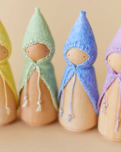 Pastel Rainbow Wooden Gnome
