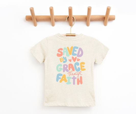 Saved by Grace Through Faith Graphic Tee