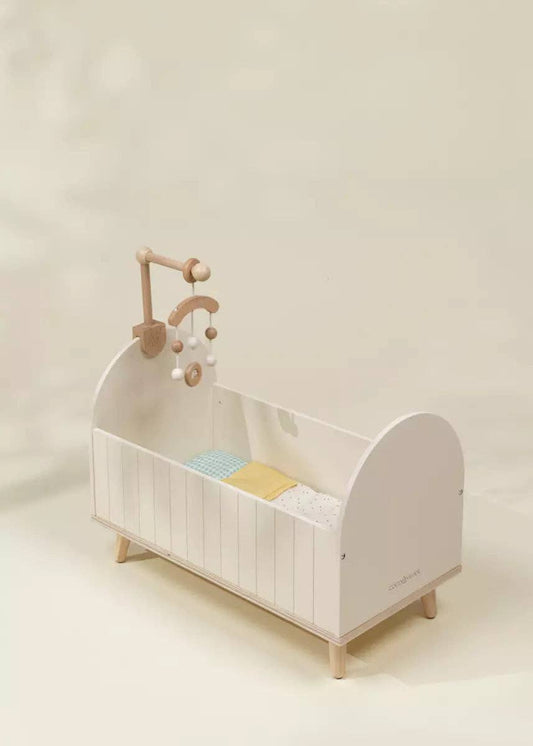 Wooden Dolls’ Crib & Accessories
