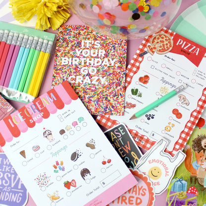 Pretend Play Notepad - Ice Cream Shop