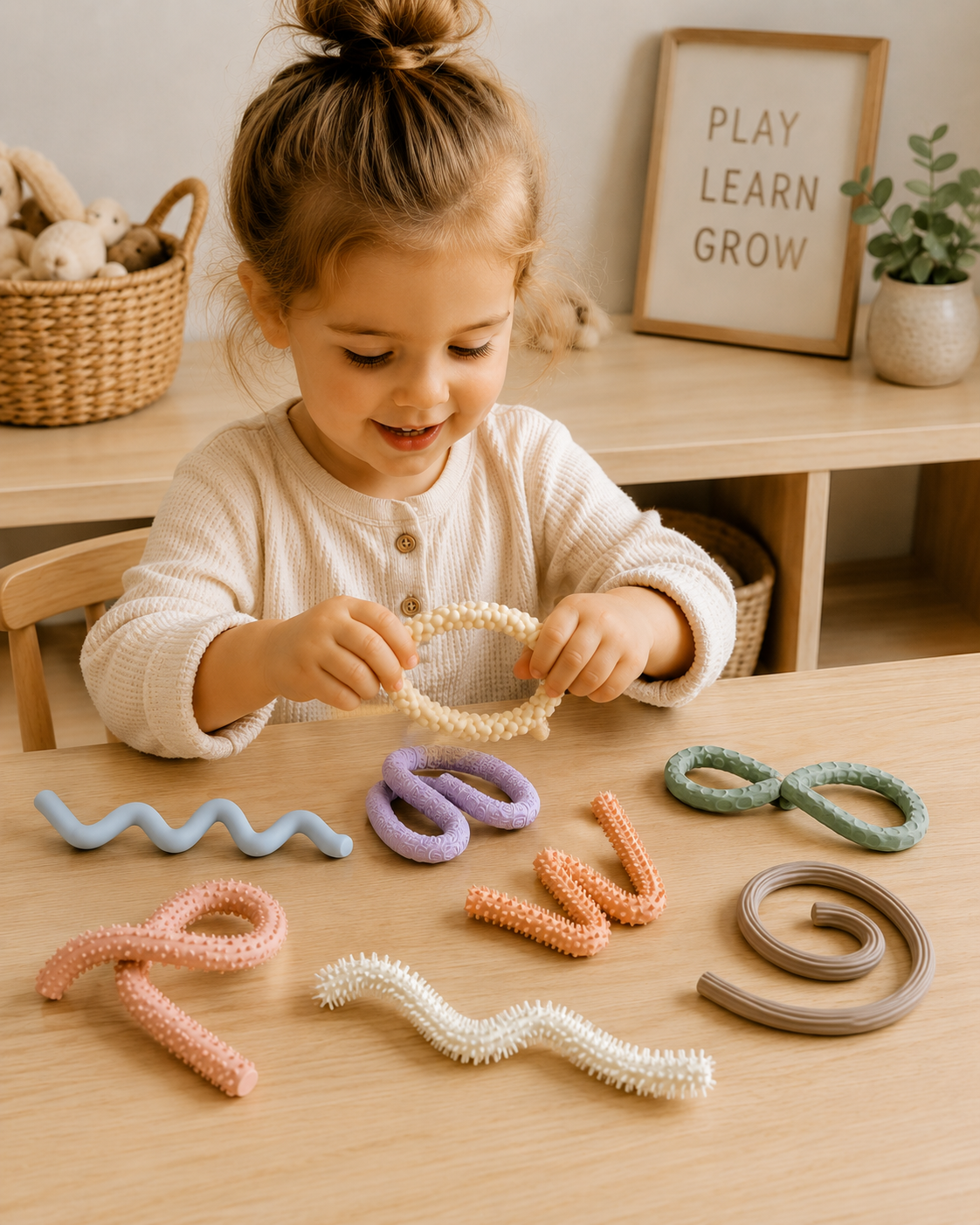 Silicone Sensory Sticks - Neutral
