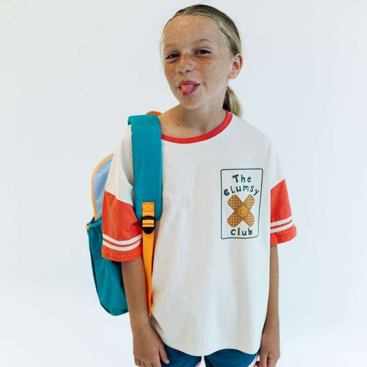 THE CLUMSY CLUB Oversized Kids Tee - Coral