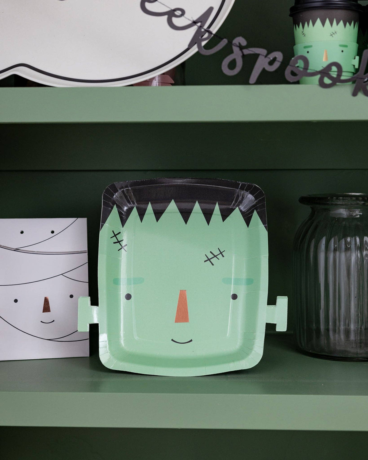 Frankenstein Shaped Paper Plate
