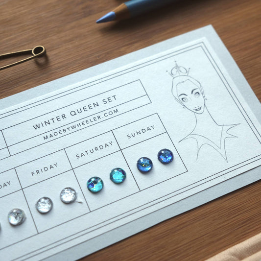 Winter Queen Stick-On Earring Set