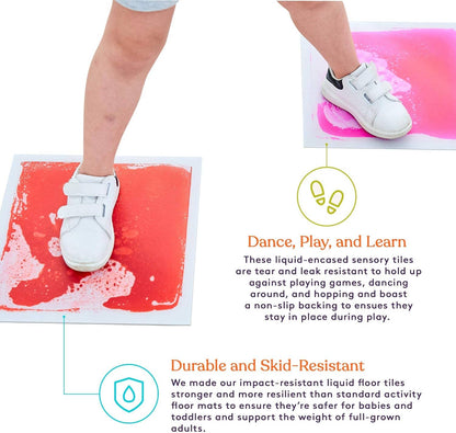 Square Floor Liquid Tiles for Kids