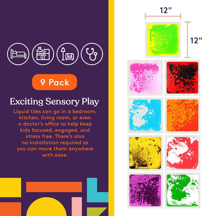 Square Floor Liquid Tiles for Kids