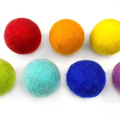 Felt Balls - LARGE Rainbow Party