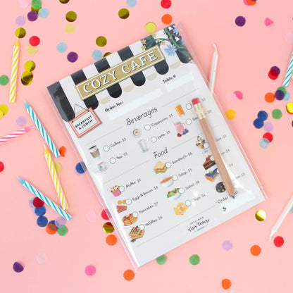 Pretend Play Notepad - Cozy Cafe