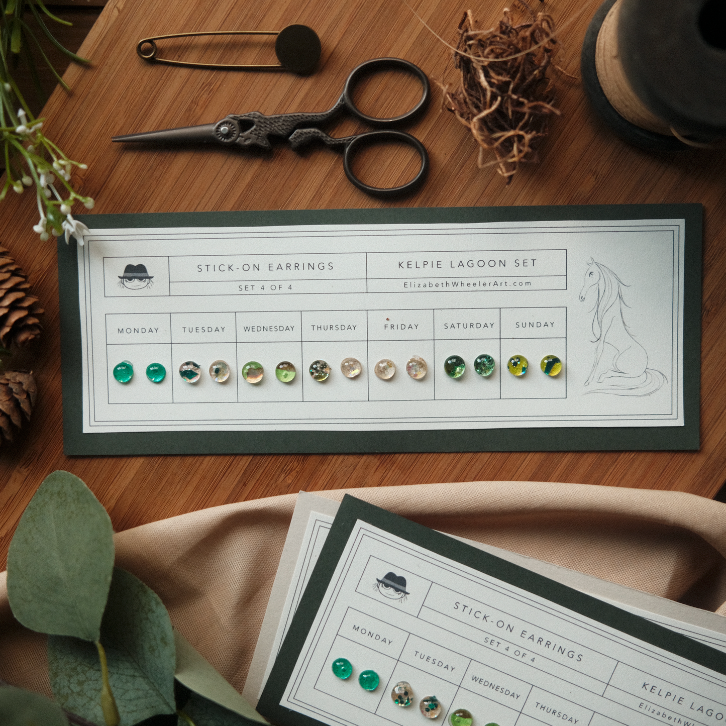 Kelpie's Lagoon Stick-On Earring Set