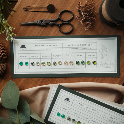 Kelpie's Lagoon Stick-On Earring Set