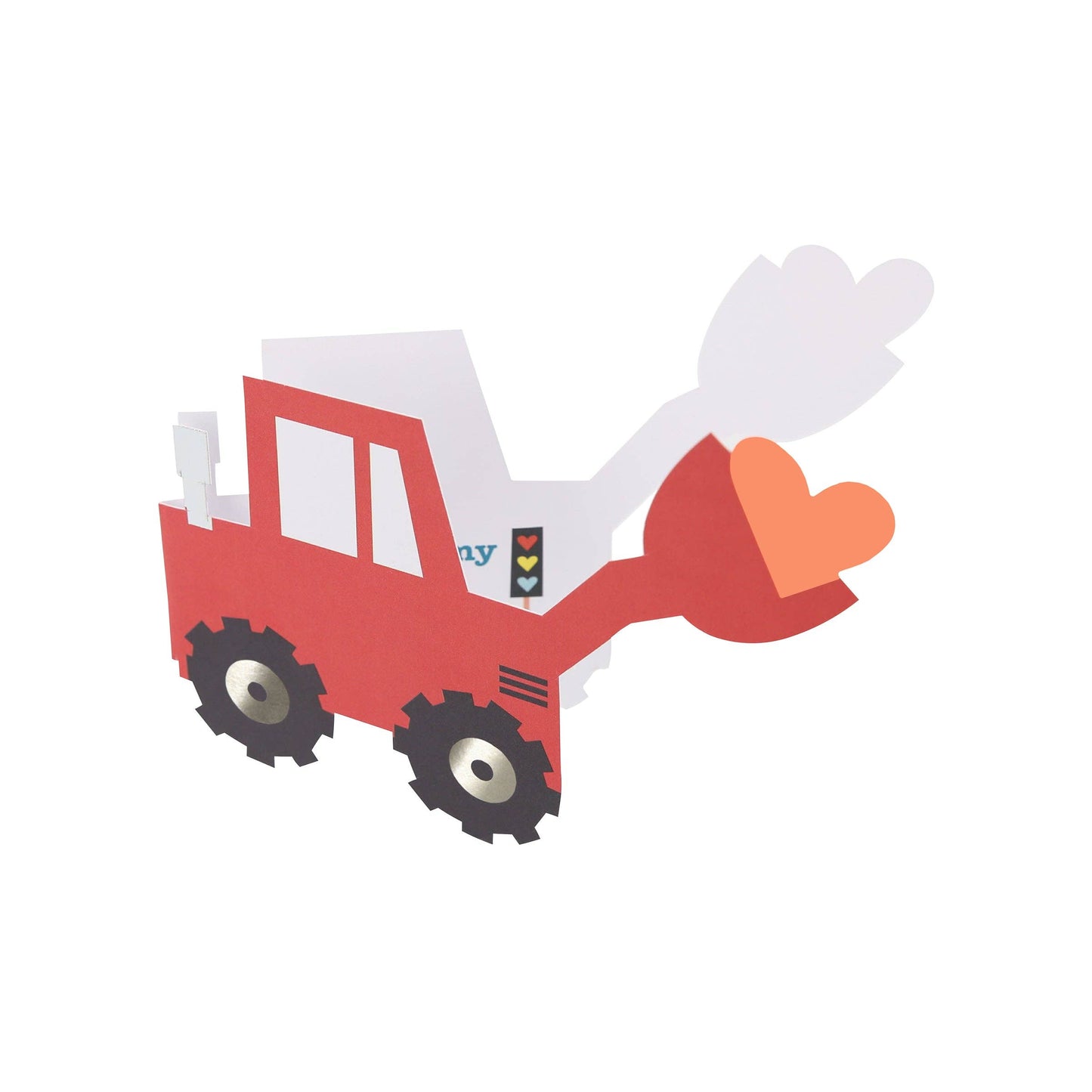 Truck Kids Valentine's Cards & Stickers Set