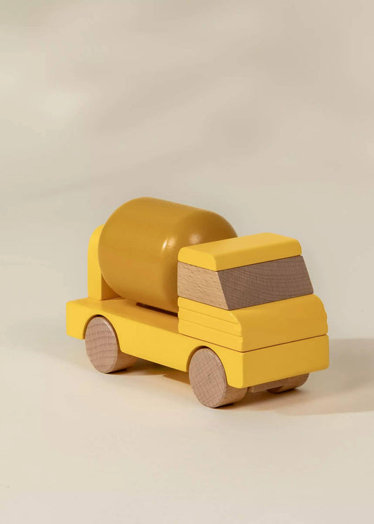 Wooden Construction Vehicle - Cement Truck