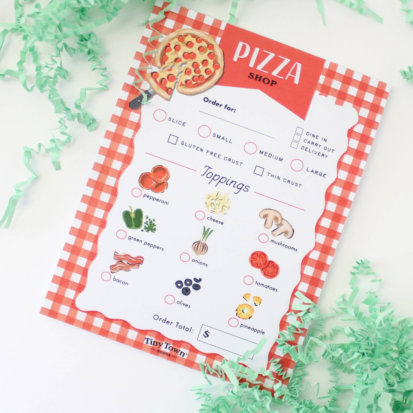 Pretend Play Notepad - Pizza Shop