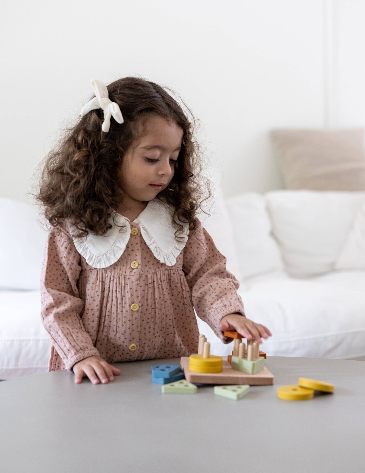 Montessori Shape Puzzle Toy | Wood & Silicone Toddler Toy