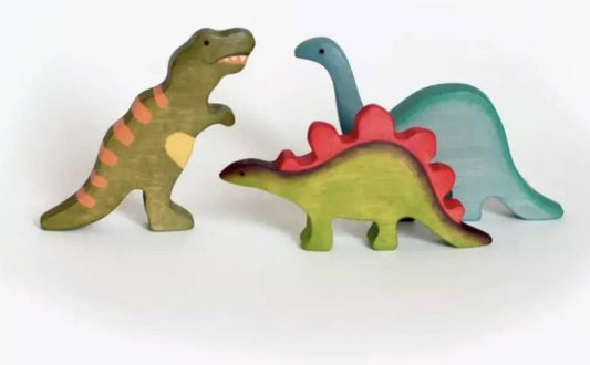Wooden Dinosaur Figurines