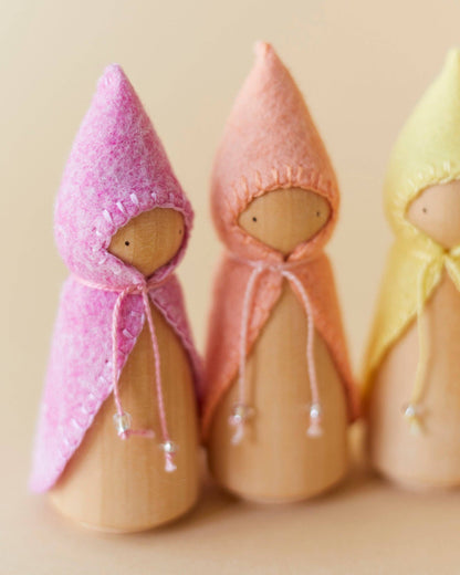 Pastel Rainbow Wooden Gnome